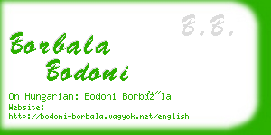 borbala bodoni business card